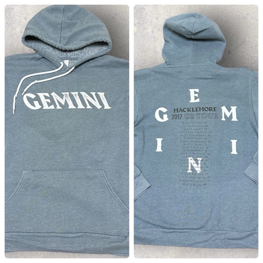 2017 Macklemore Gemini Tour‎ Hoodie Size Large Adult Blue